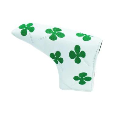 Imagem de Capas De Cabeça De Putter De Golfe Em Couro PU Preto E Branco Para Hom