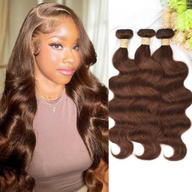 Imagem de Pacotes de cabelo ALLRUN Brown Body Wave 12A Brazilian Hair 40-50cm