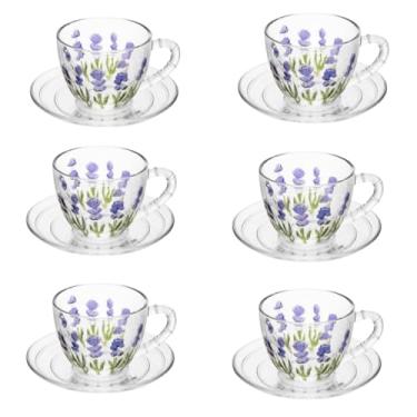 Imagem de Conjunto com 6 Xícaras de Chá Lavanda – Capacidade 220ml – Beleza e Funcionalidade - Ideal para Servir com Estilo