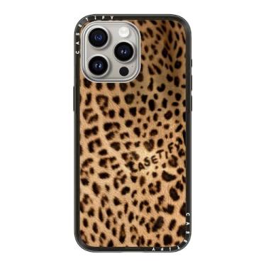 Imagem de CASETiFY Capa compacta para iPhone 15 Pro Max [fina e elegante/compatível com Magsafe/1,2 m. 2X proteção contra quedas de grau militar] - Jaguar - preto transparente