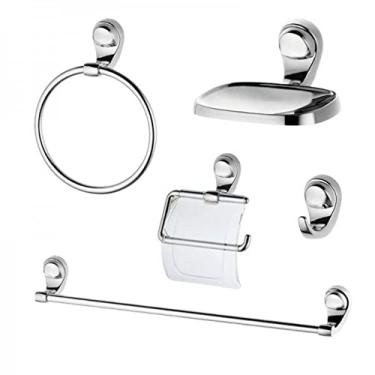 Imagem de Kit De Acessórios Para Banheiro - 5 Peças Cromado - Lorenzetti