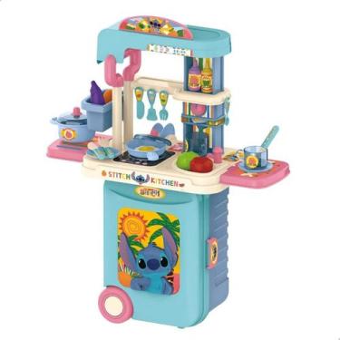 Imagem de Maleta De Viagem Café Do Stitch 3 Em 1 Cozinha Infantil Com Acessórios