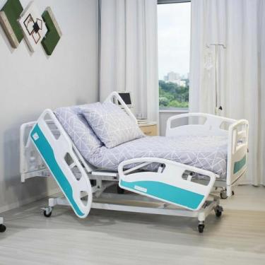 Imagem de Cama Hospitalar Motorizada Luxo 8 Movimentos Com Colchão D33 e Grades 