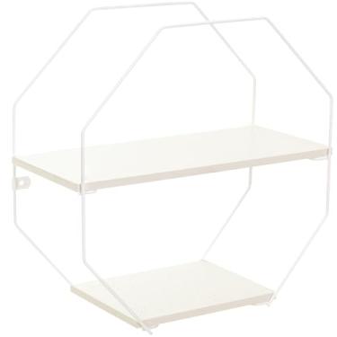Imagem de Prateleira Decorativa Octagonal Branco Metaltru