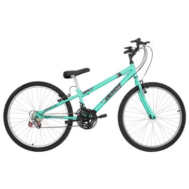 Imagem de Bicicleta de Passeio Ultra Bikes Esporte Rebaixada Aro 26 Reforçada Freio V-Brake – 18 Marchas Verde Anis