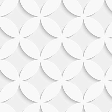 Imagem de Papel De Parede Adesivo 3d Autocolante Pétalas Cinza Branco