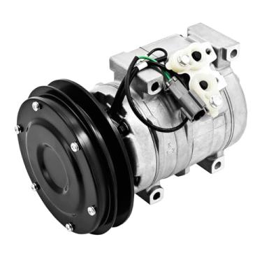 Imagem de Blrack Compressor de ar condicionado 20Y-810-1260 10S15C 24V compatível com substituição de escavadeira Komatsu PC200-8 PC220-8 PC200LC-8 PC220LC-8 PC270-8