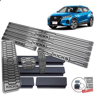 Imagem de Pedaleira Automático Soleira Descanso Preto Kicks 2022 /