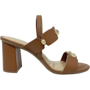 Imagem de Sandália Feminina Casual Dia a Dia Passeio Trabalho Salto Grosso Conforto Dakota Y8762