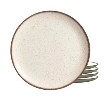 Imagem de Jogo De Pratos Raso Cerâmica Kit 4 Pcs 29Cm Vanilla Alleanza
