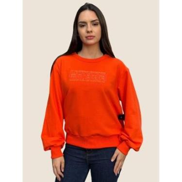 Imagem de Blusão Moletom Logo Solar Texturizado Colcci Cor:;Tamanho:PP-Feminino