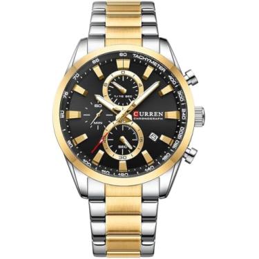 Imagem de Relógio Masculino Modelo 8445 à Prova D'água Pulseira em Aço 100% Funcional