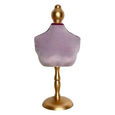 Imagem de predolo Suporte de exibição de colar de busto Suporte de exibição de busto de joias Manequim de colar estável para shoppings Mesa Lojas de varejo Showroom, com Base