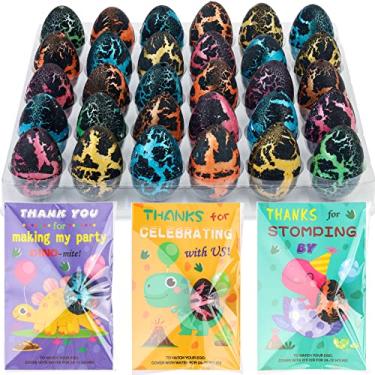 Imagem de ANPHILE Lembrancinhas De Dinossauro - Suprimentos Para Festa De Aniversário De Dinossauro - 30 Pacotes De Ovos De Dinossauro Para Incubação Com Cartões Em Massa - Lembrancinhas Para Crianças De 4 A 8,