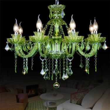Imagem de Lustre de cristal europeu de luxo para sala de estar, sala de jantar, quarto, villa, hotel, ktv, bar, lustre (8 luzes)