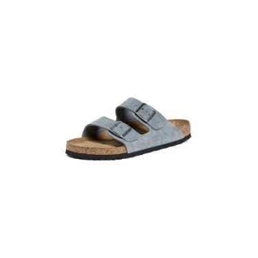 Imagem de Birkenstock Sandália masculina Arizona macia, Cinza basalto, 13 Narrow