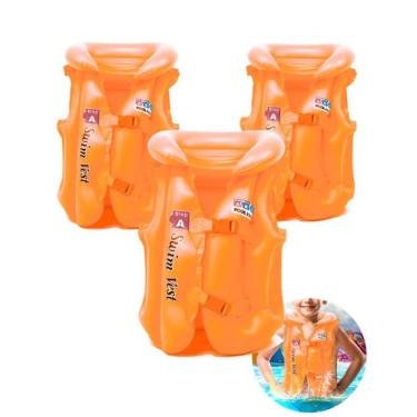 Imagem de Kit 3 Colete Boia Infantil Praia Verão Club Agua Diversão - M3M, Unico
