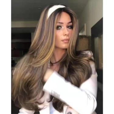 Imagem de Peruca wig longa ondulada id¨ºntico ao cabelo humano Organica