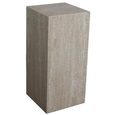Imagem de Mesa de canto moderna simples móvel mesa criativa decoração de sala de estar ornamentos quadrados de pedra mesa de canto sofá mesa lateral