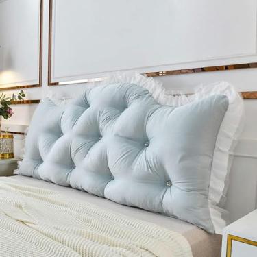 Imagem de Almofada de cabeceira de cunha para dormitório, almofada de leitura em casa, suporte para sentar na cama, almofada lombar de tamanho grande, descanso de cama com capa removível