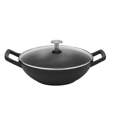 Imagem de Wok com Tampa Sauté Haus Concept Preto 4,4L 31cm - Brinox 57504/100