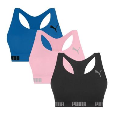 Imagem de Kit 3 Tops Puma Nadador Sem Costura Feminino