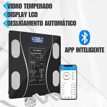 Imagem de Balança Digital Medidora Corporal Bioimpedância Até 140kg Casa Banheir