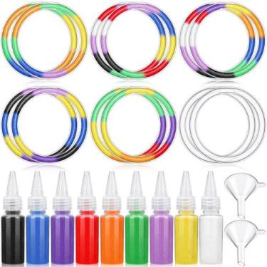 Imagem de Kit de arte em areia Libima 81 unidades com pulseiras e areia colorida