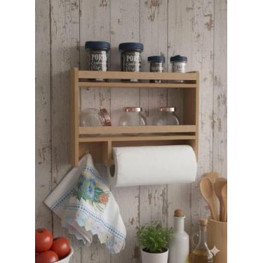 Imagem de Porta tempero cozinha condimentos parede organizador papel toalha - RV