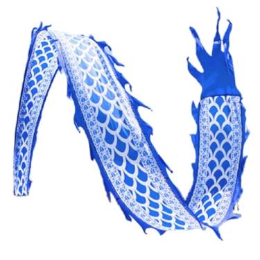 Imagem de Streamer de fita de dragão 3D em escala azul, dança quadrada para exercícios físicos ao ar livre, shows de talentos adultos e adereços de desempenho (10 m)