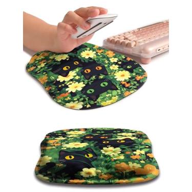 Imagem de Hokafenle Mouse pad ergonômico para abraçar o pulso, suporte de pulso, descanso de pulso em forma de U para alívio da dor no túnel do carpo com bojo acolchoado de espuma viscoelástica de massagem (26