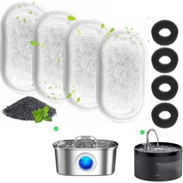 Imagem de Filtros para bebedouros de gatos e esponjas de pré-filtro para bebedouros automáticos para cães de 3,2 litros (4)