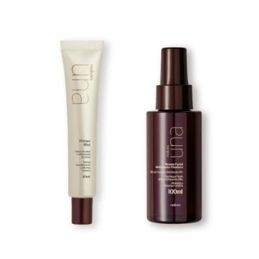 Imagem de Una Kit Primer Blur e Bruma Facial, Uniformizador de Textura, Hidratante Fixador 24h, 30ml e 100ml, Prebiótico