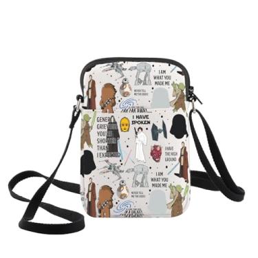 Imagem de WZMPA Bolsa tiracolo com capacetes, presente inspirado no filme, bolsa de ombro clone com desenho animado para amantes de filmes, I Have Spoken-cb