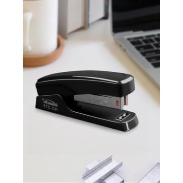 Imagem de Grampeador para escritório e casa – capacidade para 25 folhas, estrutura de metal durável, grampeador de mesa portátil (preto)