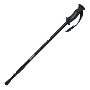 Imagem de Bastão de Trekking Profissional em Duralumínio, Preto, Altura Ajustável 65-135cm, Sistema Anti-shock, Pegador Anatômico em EPS, 300g, para Trilhas e Caminhadas