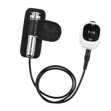 Imagem de RiToEasysports Piezo Pickup Universal Sem Perfuração Autoadesivo Captador de Guitarra Acústica para Guitarra Ukulele Violino Bandolim Banjo Erhu Guzheng Pipa, Plástico Preto e Branco Com Cabo de