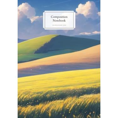 Imagem de Composition Notebook: Cosy and Country themed, 120 pages, lined, 7X10, (Field in the Wind)