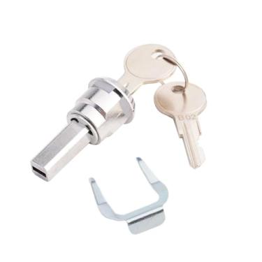Imagem de Fechadura de gaveta de caixa de correio doméstica com 2 chaves, fechadura de substituição para caixa de correio de carrinho de porta de trailer