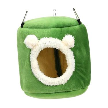 Imagem de WeiLaiKeQi de pássaro em formato de rede suspensa, casa para, cama para pássaros, para periquitos, agapornis e calopsitas, Verde