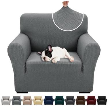 Imagem de Capa de poltrona XINEAGE 2025 Stretch 1 peça cinza claro