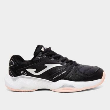 Imagem de Tênis Joma Master 1000 Saibro Feminino, Preto, Rosa, 39