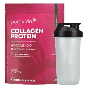 Imagem de Collagen Protein Berries 450g Coqueteleira - PuraVida