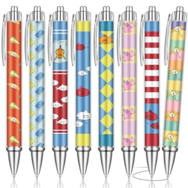 Imagem de Humyoun 24 canetas esferográficas vermelhas e azuis com desenho animado vermelho peixe azul peixe presente canetas lidas em toda a América decorações de festa leitura semana lembrancinhas de festa