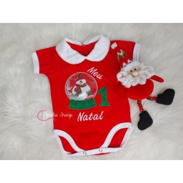 Imagem de Body de bebê personalizado de Natal cavado - Natália Araujo HD, Bola d