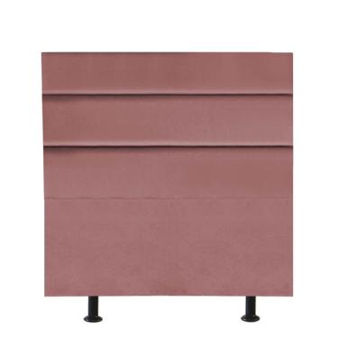 Imagem de Cabeceira Estofada Argentina 90cm Solteiro Para Cama Colchão Box Quarto Suede Rose Gold - Aurora Line