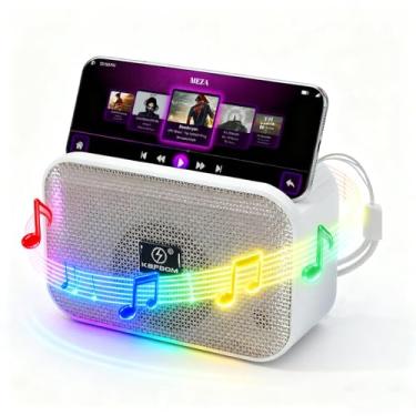 Imagem de Caixa de Som Portátil RGB Bluetooth de 10 W, Som Estéreo, Pequena Caixa de Som Sem Fio Para Ambientes Externos, Bateria de 4 Horas,Caixa de Som Sem Fio Ideal Para Viagens, Banho, Festas e Casa