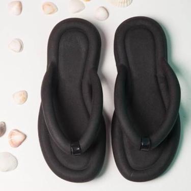 Imagem de Chinelo Nuvem Feminino Antiderrapante 2,5-3cm | Microexpandido Impermeável | 5 Cores Modernas | Tamanhos 33-40(Preto,36)