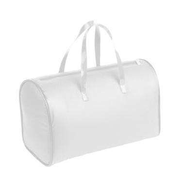 Imagem de Bolsa Térmica Báu Impermeável, 2 Tamanhos (8L/15L), Alças Reforçadas, para Academia, Viagens e Esportes (Branco, 8L)