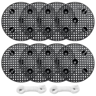 Imagem de Conjunto de bandeja de controle de raiz de 8 peças, discos de aeração de plástico autoirrigáveis de 30,5 cm com 2 mechas de algodão